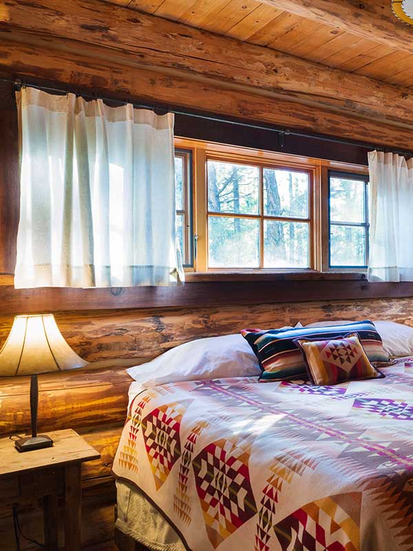 Bedroom in Log Cabin